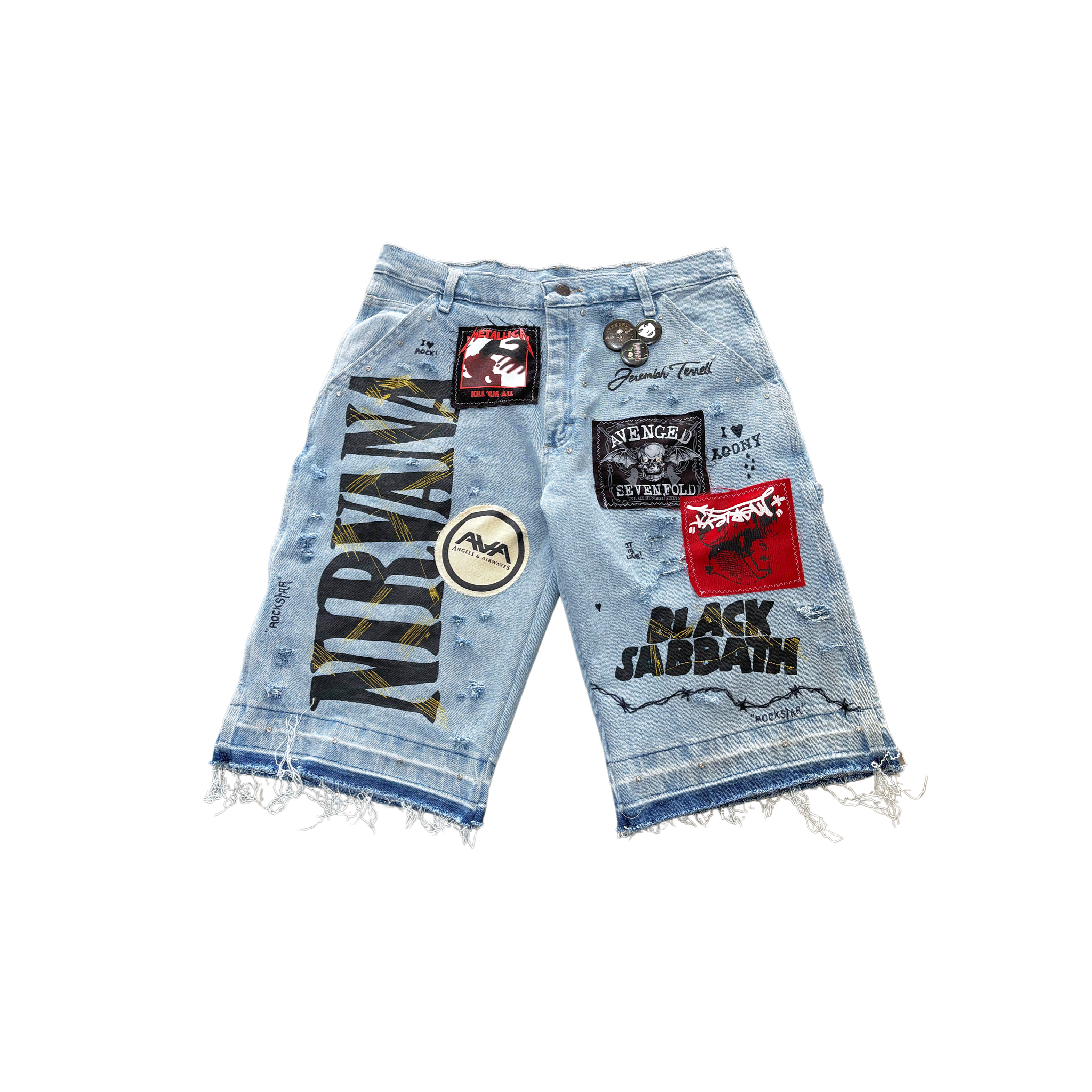 Nirvana “ Rockstar “ Denim Jorts