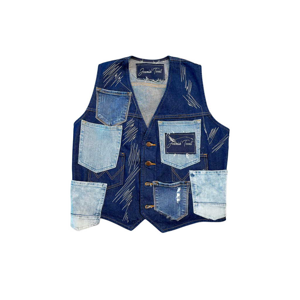 JT Denim PatchWork Vest