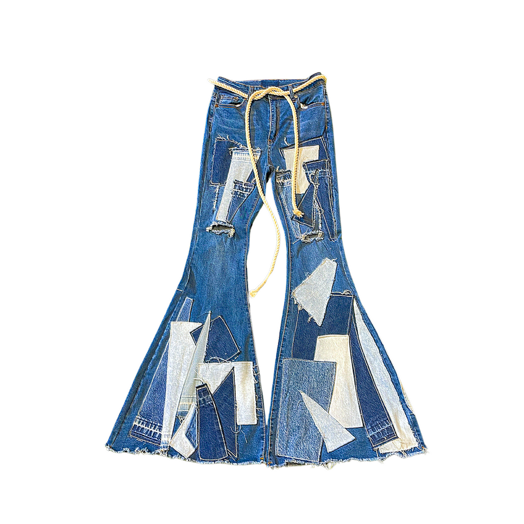 Women’s “ Patchwork “ Super Flare Jeans